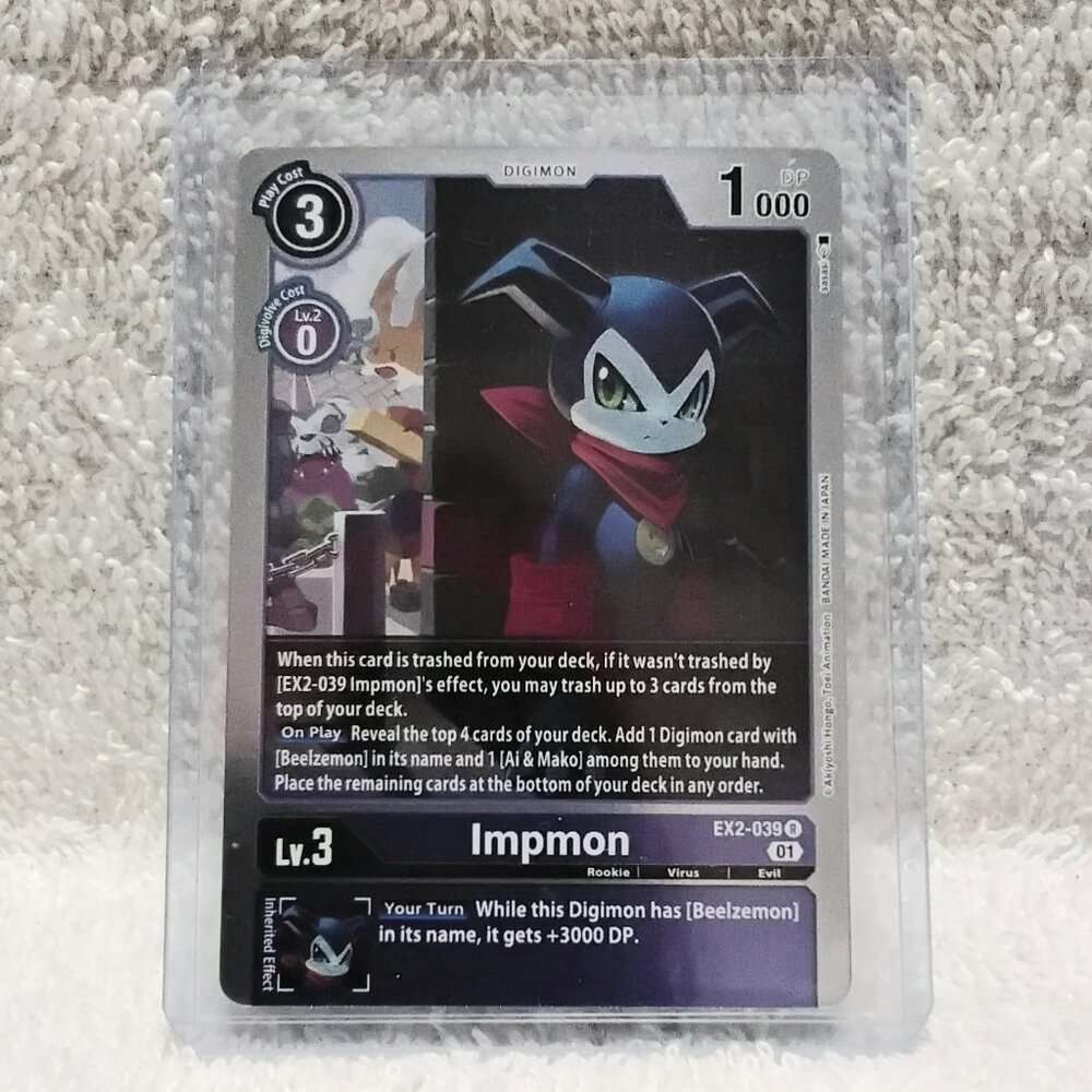 5/$20 Mint Impmon Digimon Holo Card EX2-039 R by Bandai!!